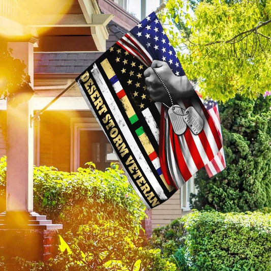 Desert Storm Veteran America Flag