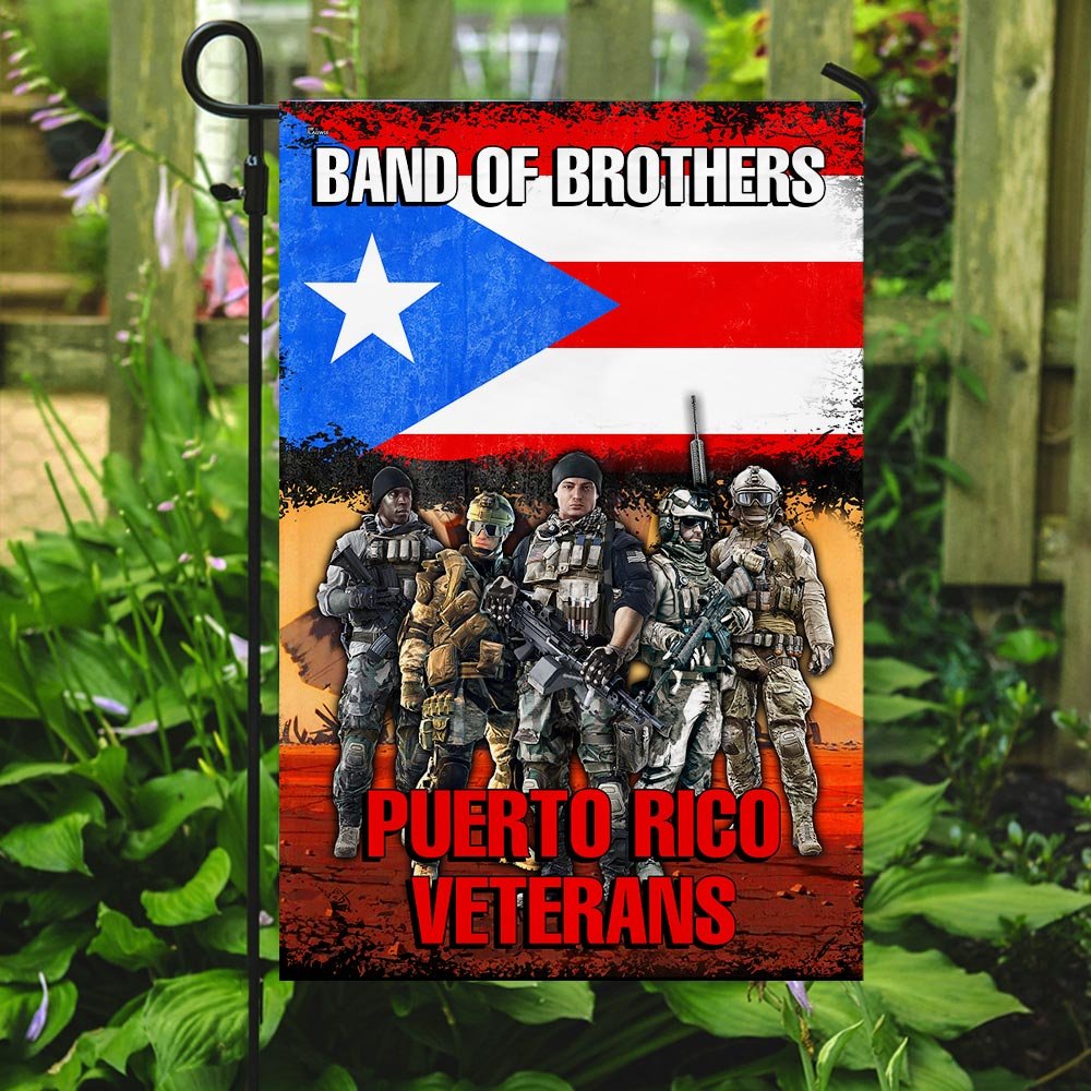 Band Of Brothers Puerto Rico Veterans Flag