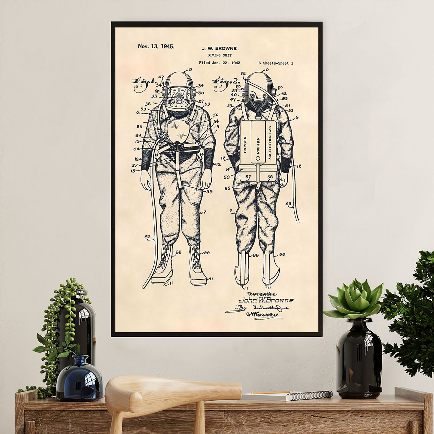 Scuba Diving Poster Prints | Scuba Diver Items | Wall Art Gift for Scuba Diver