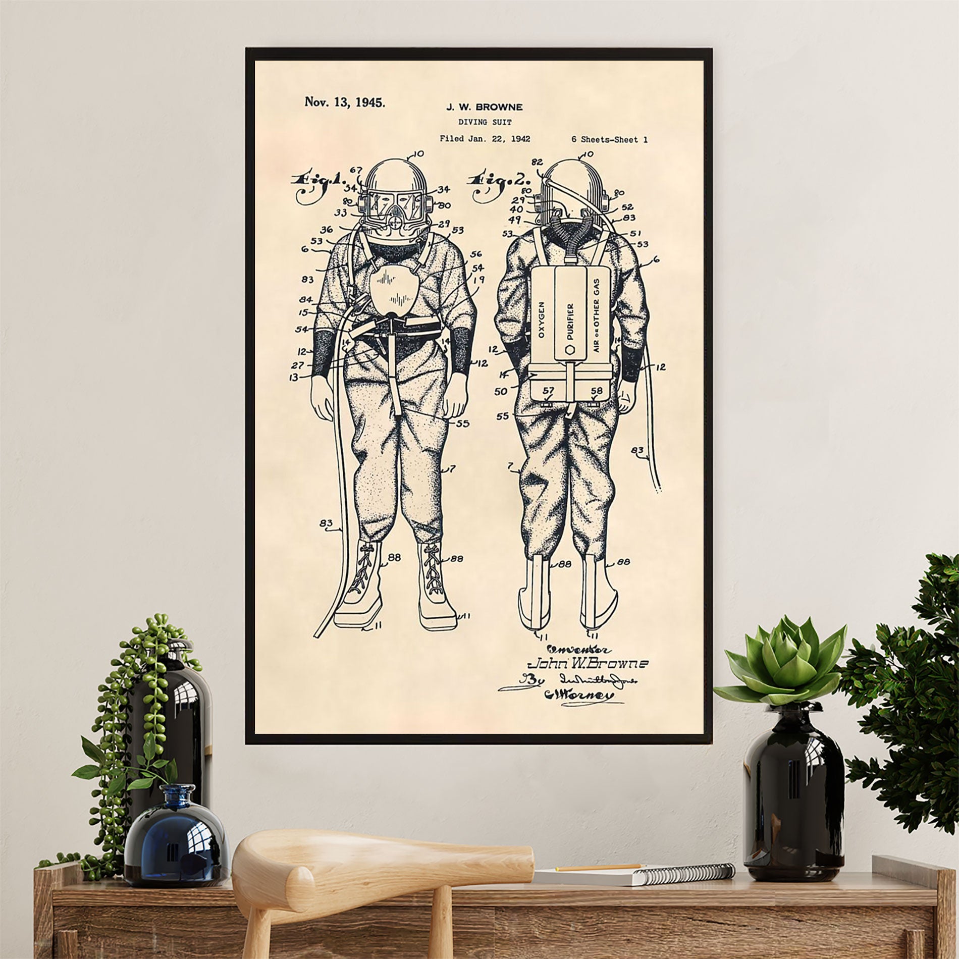 Scuba Diving Poster Prints | Scuba Diver Items | Wall Art Gift for Scuba Diver