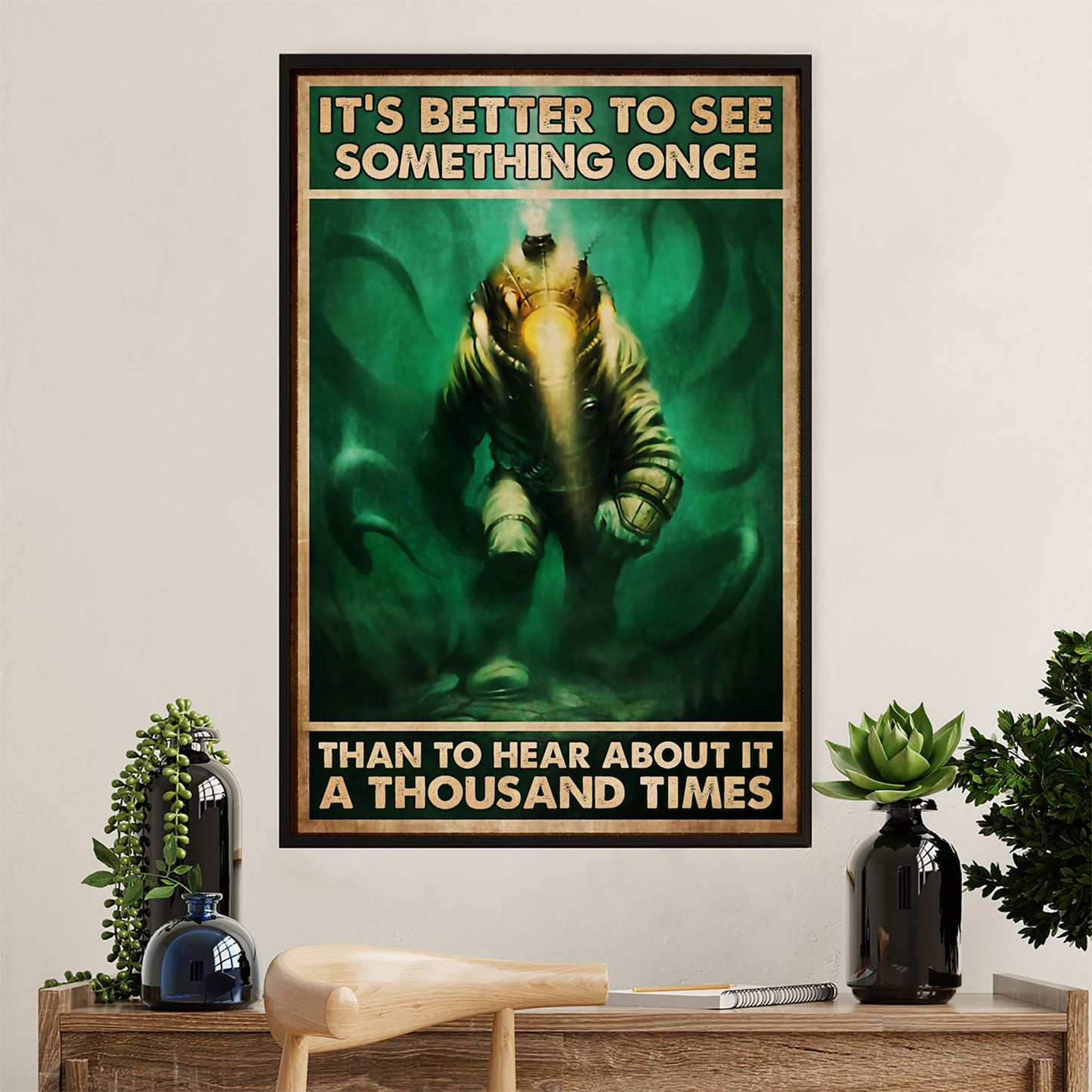 Scuba Diving Canvas Wall Art Prints | See Something Once | Home Décor Gift for Scuba Diver