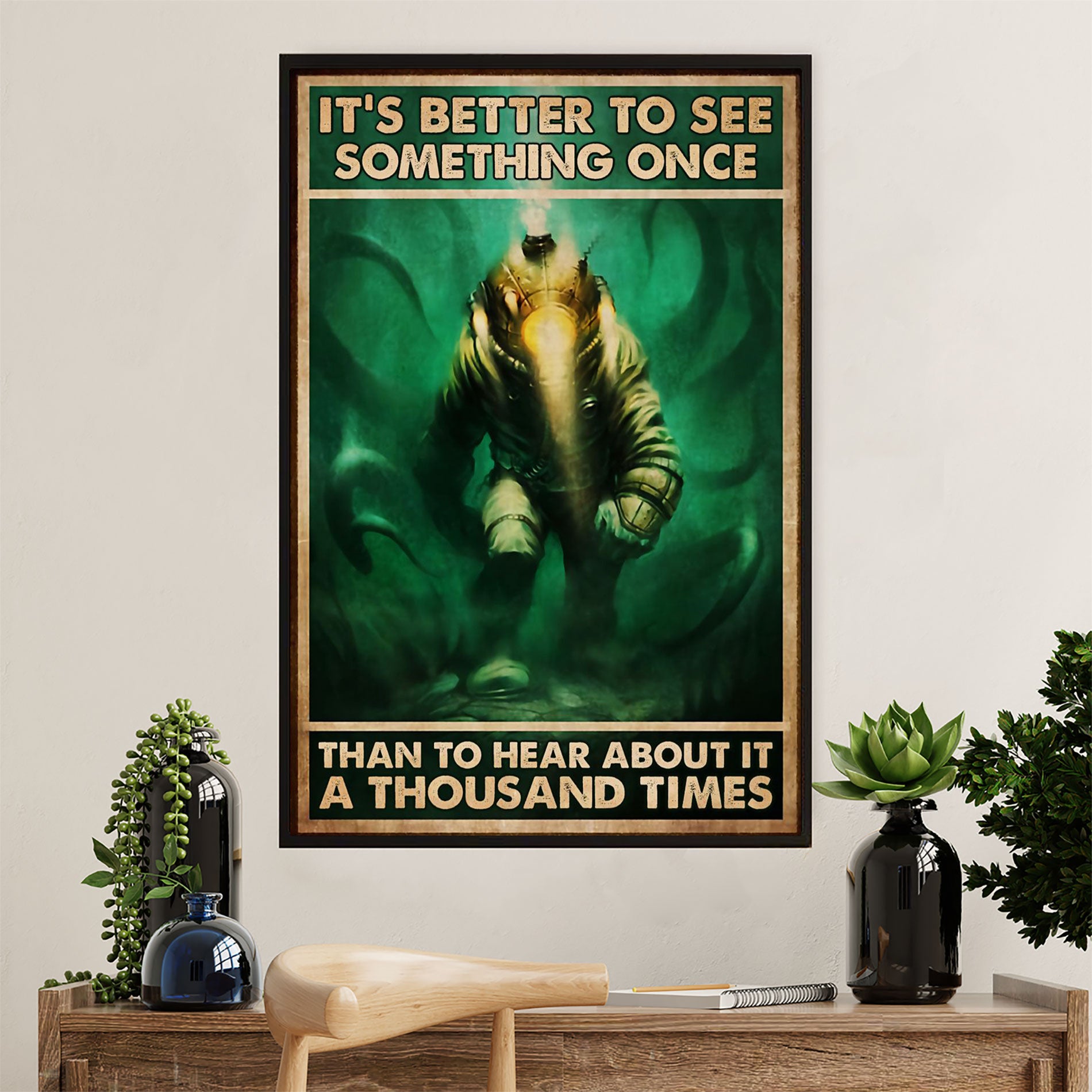 Scuba Diving Canvas Wall Art Prints | See Something Once | Home Décor Gift for Scuba Diver