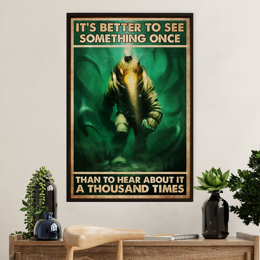 Scuba Diving Canvas Wall Art Prints | See Something Once | Home Décor Gift for Scuba Diver