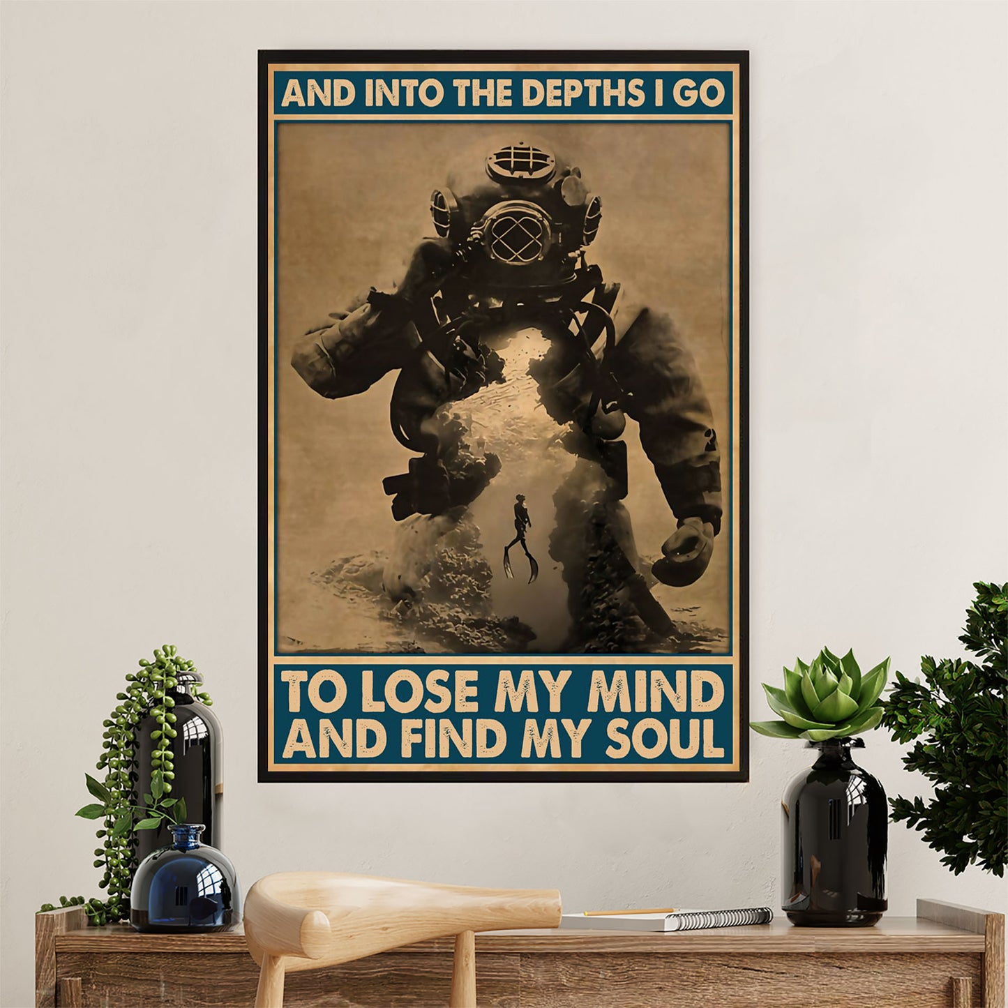 Scuba Diving Poster Prints | Lose My Mind | Wall Art Gift for Scuba Diver