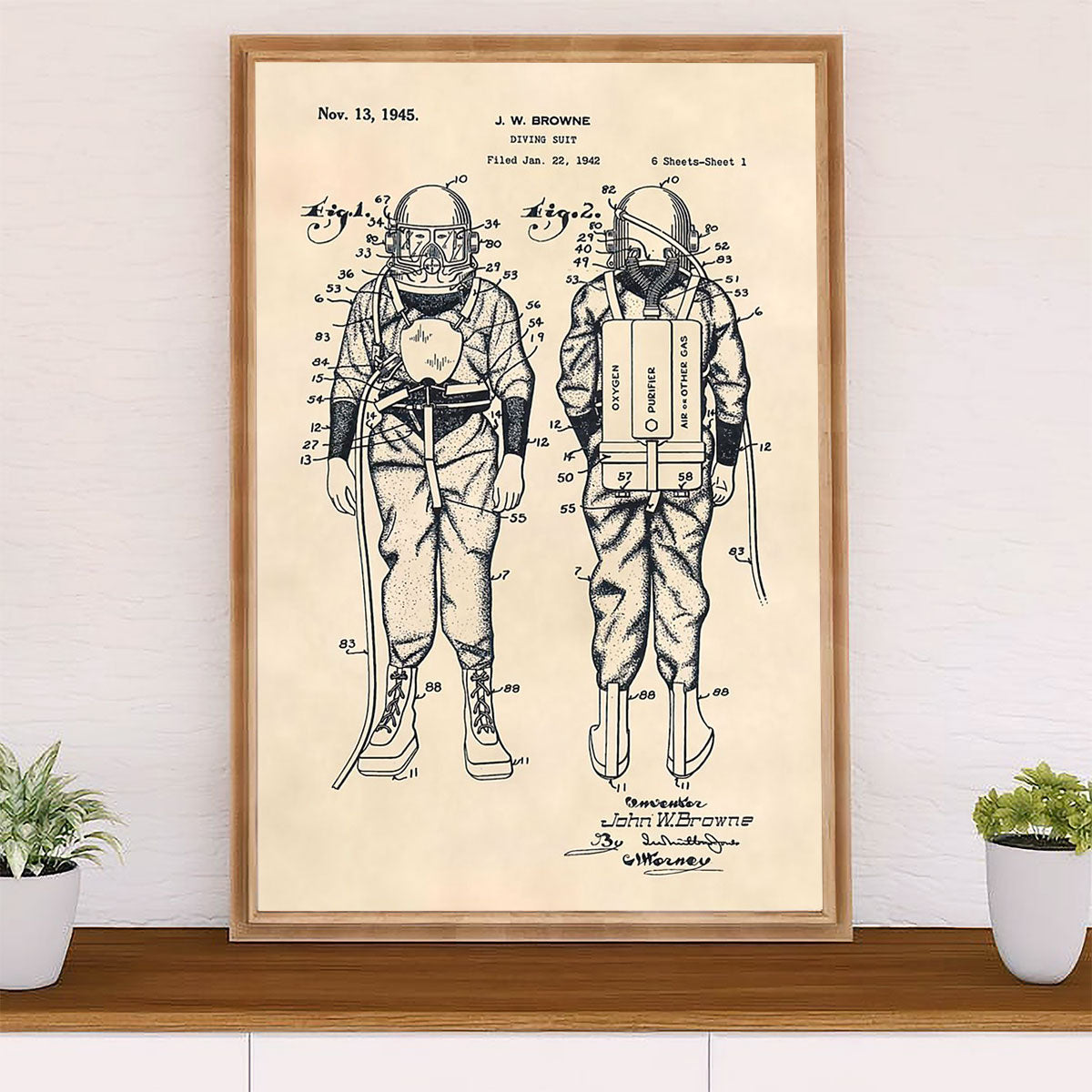 Scuba Diving Canvas Wall Art Prints | Scuba Diver Items | Home Décor Gift for Scuba Diver