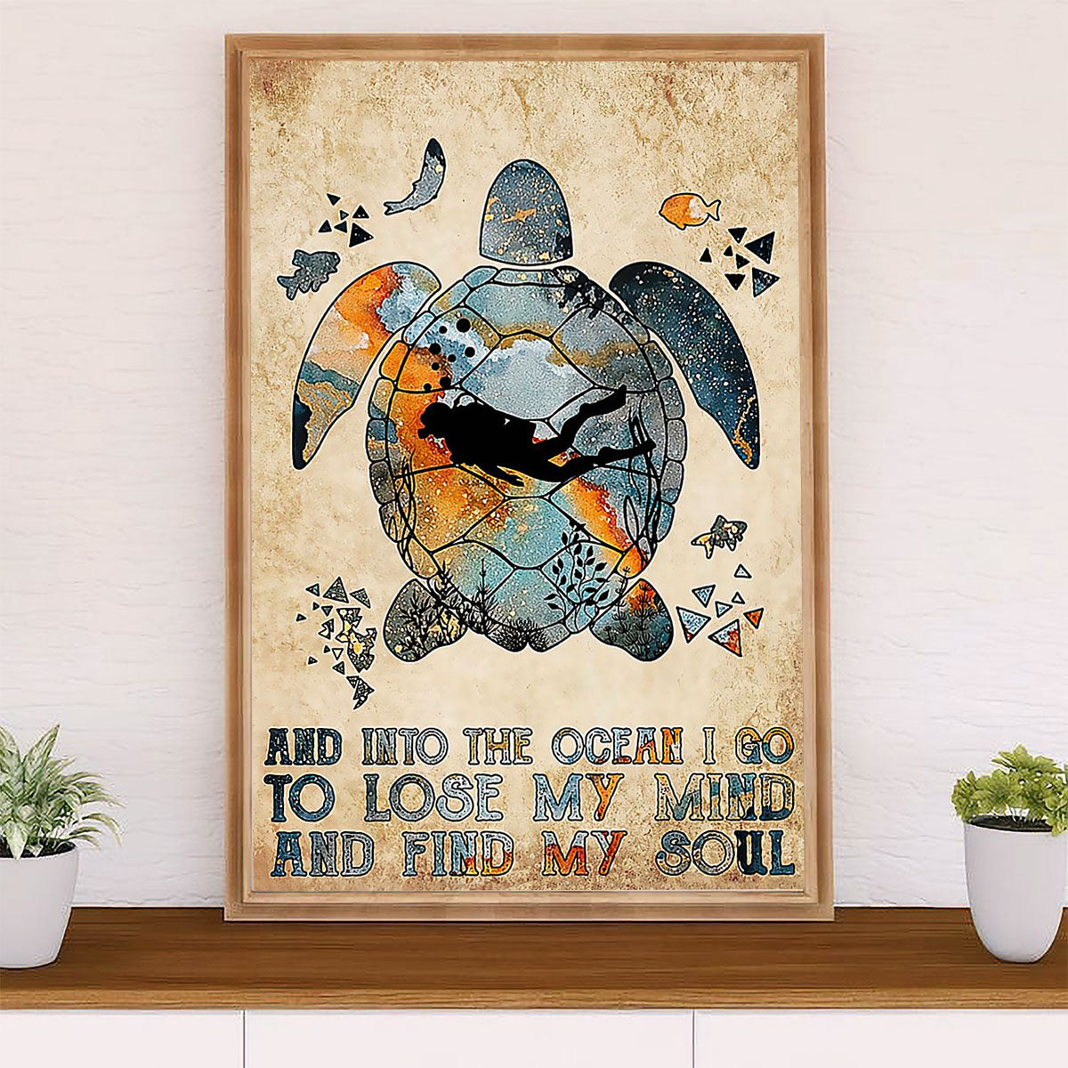 Scuba Diving Canvas Wall Art Prints | Find My Soul | Home Décor Gift for Scuba Diver