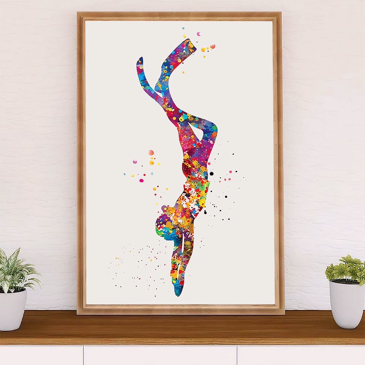 Scuba Diving Poster Prints | Watercolor Diver Art | Wall Art Gift for Scuba Diver