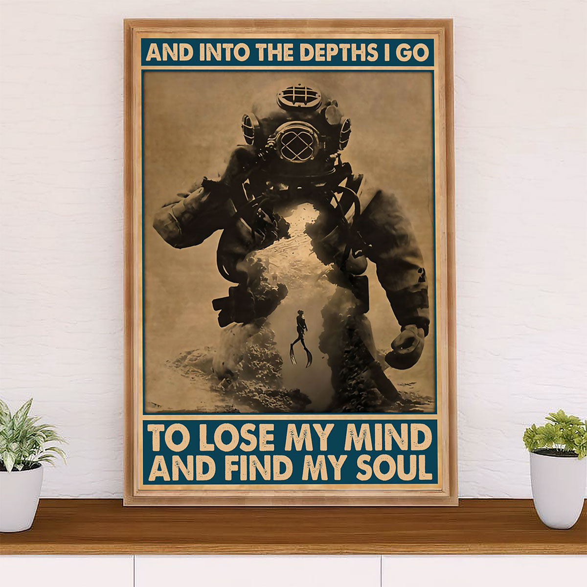 Scuba Diving Canvas Wall Art Prints | Lose My Mind | Home Décor Gift for Scuba Diver