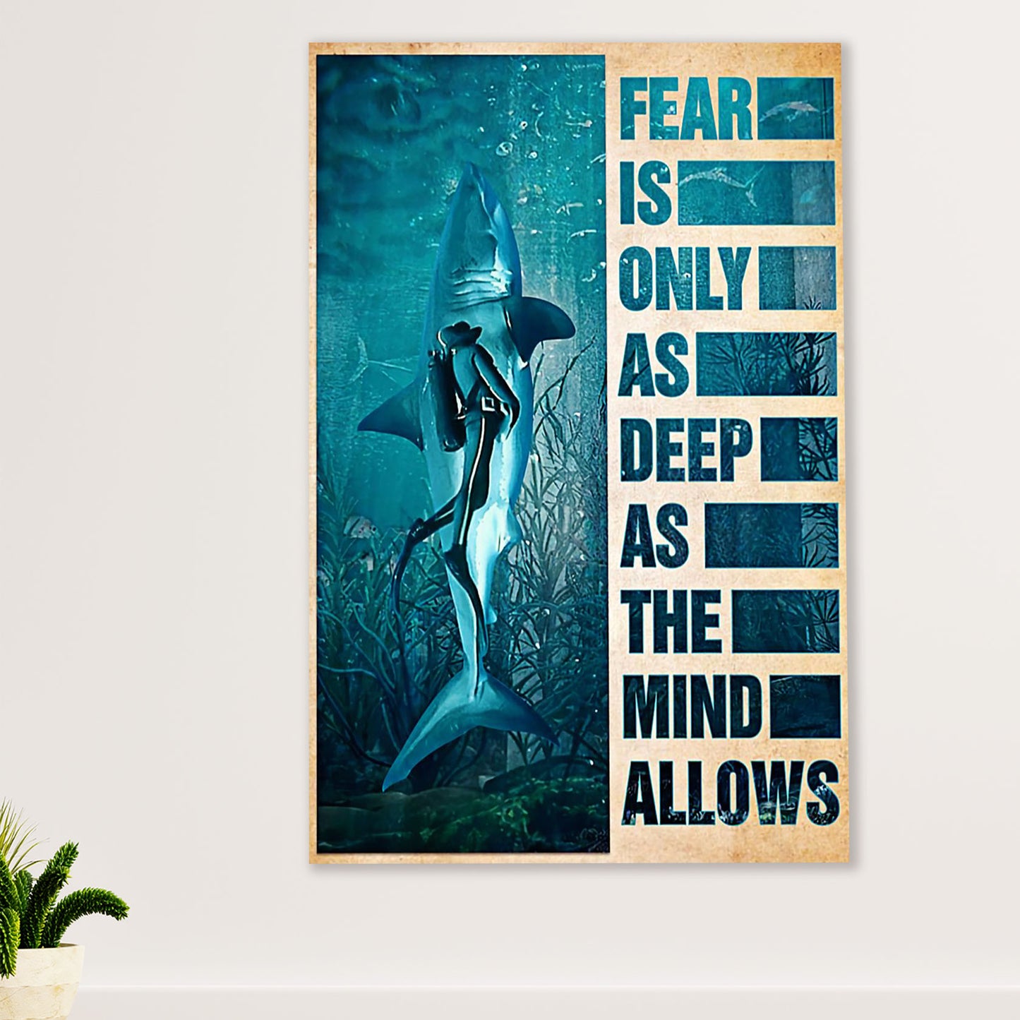 Scuba Diving Canvas Wall Art Prints | As Deep As | Home Décor Gift for Scuba Diver