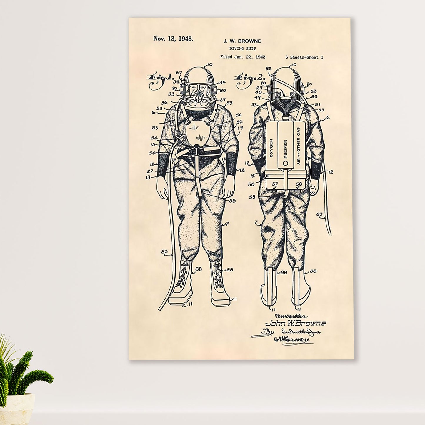 Scuba Diving Canvas Wall Art Prints | Scuba Diver Items | Home Décor Gift for Scuba Diver