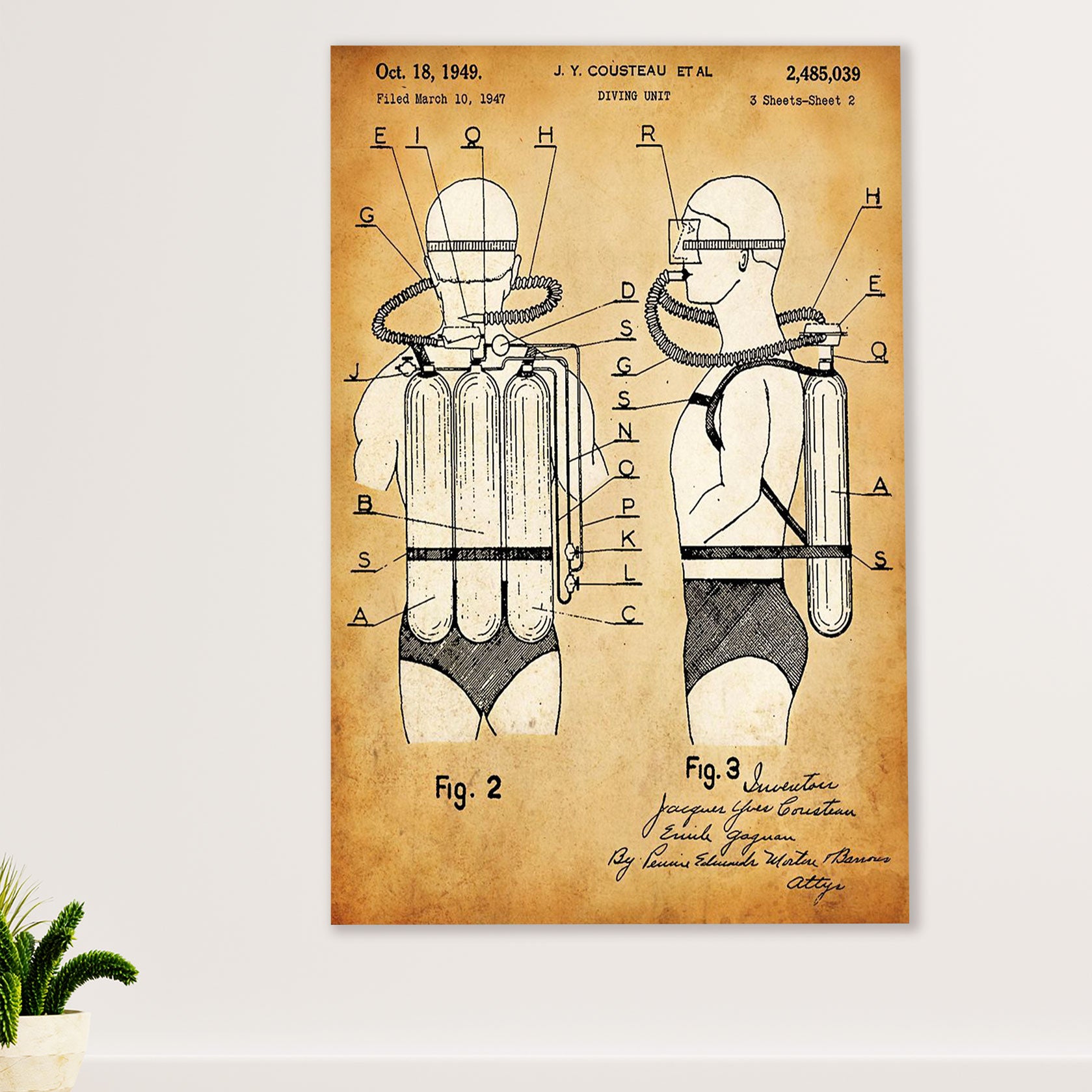 Scuba Diving Poster Prints | Diving Items | Wall Art Gift for Scuba Diver