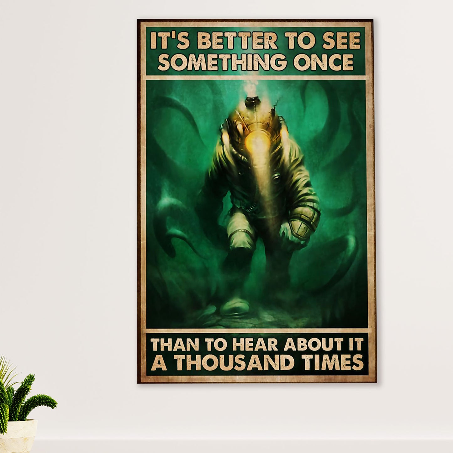 Scuba Diving Canvas Wall Art Prints | See Something Once | Home Décor Gift for Scuba Diver