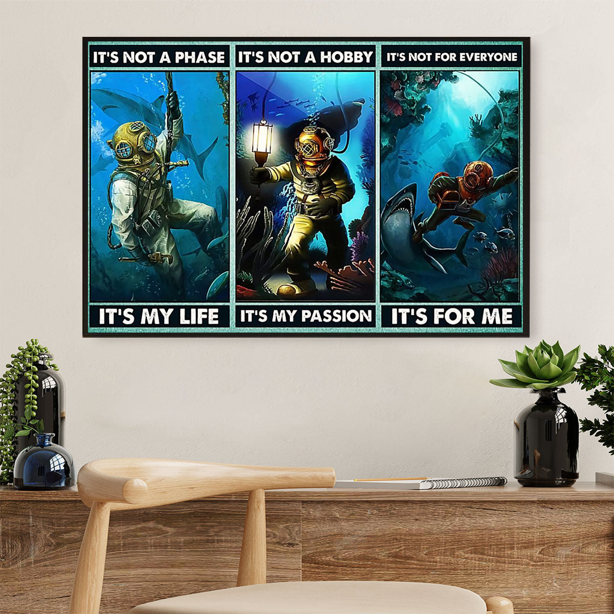 Scuba Diving Poster Prints | It's My Life | Wall Art Gift for Scuba Diver