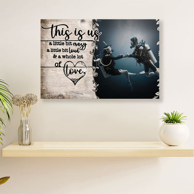 Scuba Diving Canvas Wall Art Prints | Couple This Is Us | Home Décor Gift for Scuba Diver