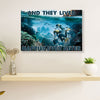 Scuba Diving Canvas Wall Art Prints | Couple They Lived Happily | Home Décor Gift for Scuba Diver