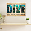 Scuba Diving Canvas Wall Art Prints | Dive When You Are | Home Décor Gift for Scuba Diver