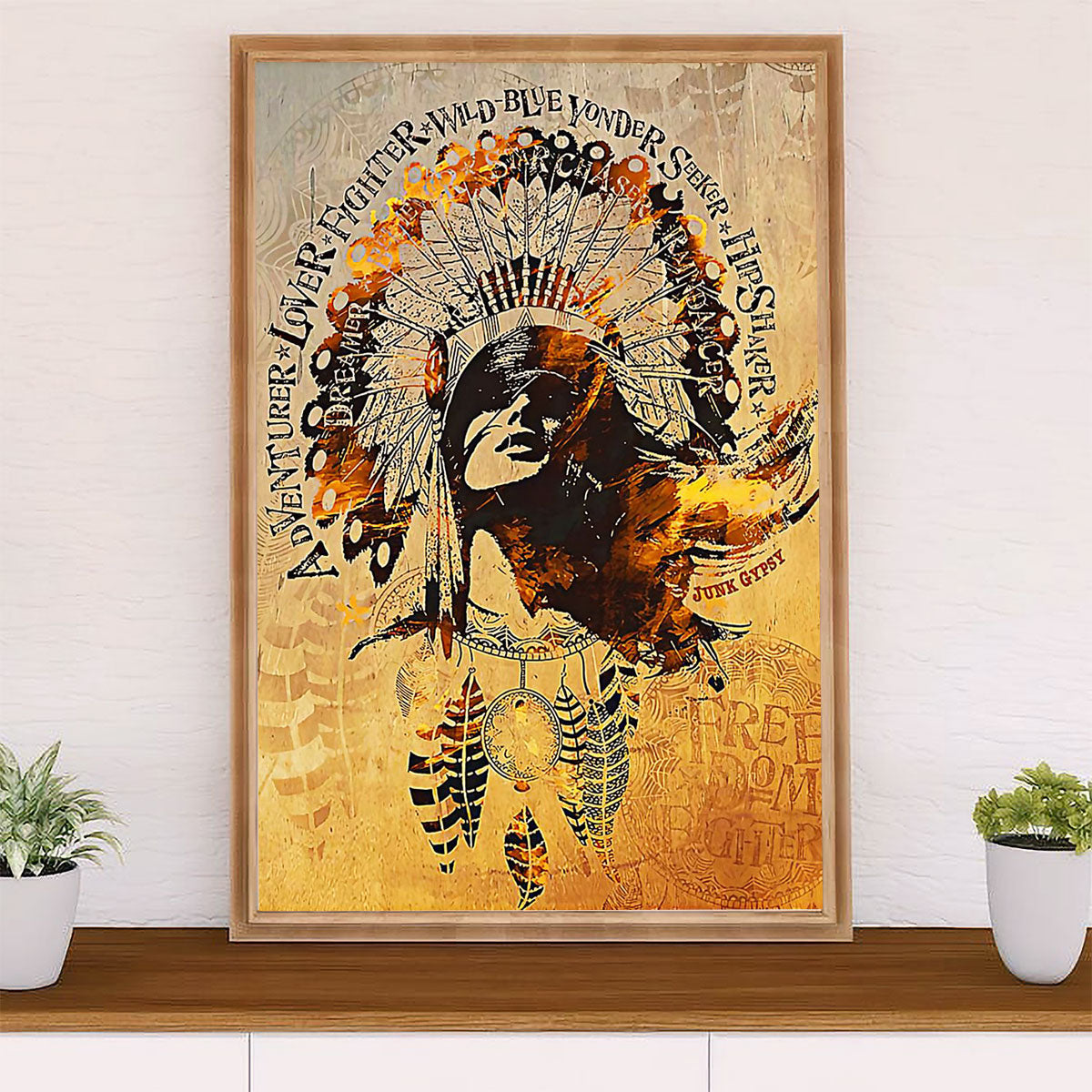 Native American Tribe Canvas Wall Art Prints | Adventurer | Gift for American Indians