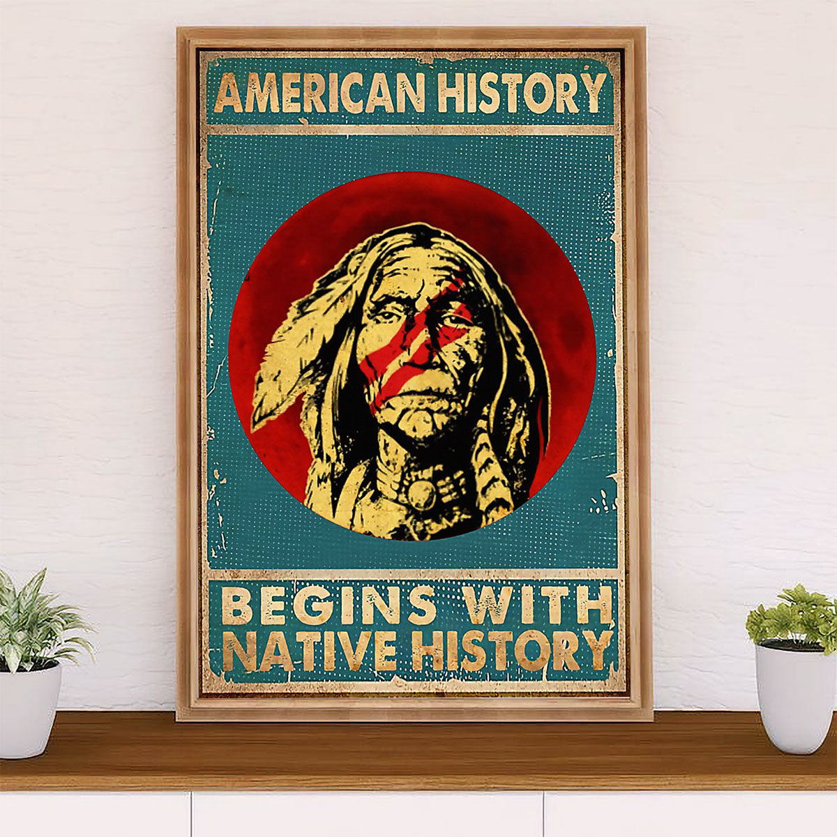 Native American Tribe Canvas Wall Art Prints | American History | Gift for American Indians