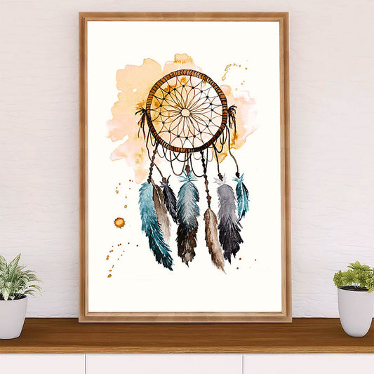 Native American Tribe Canvas Wall Art Prints | Dream Catcher | Gift for American Indians