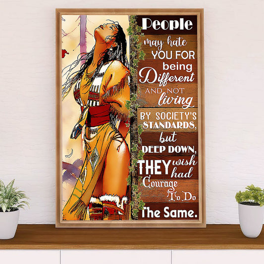 Native American Tribe Poster Prints | Native Woman | Wall Art Gift for American Indians