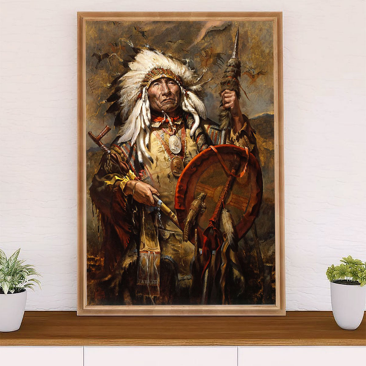 Native American Tribe Canvas Wall Art Prints | Painting | Gift for American Indians