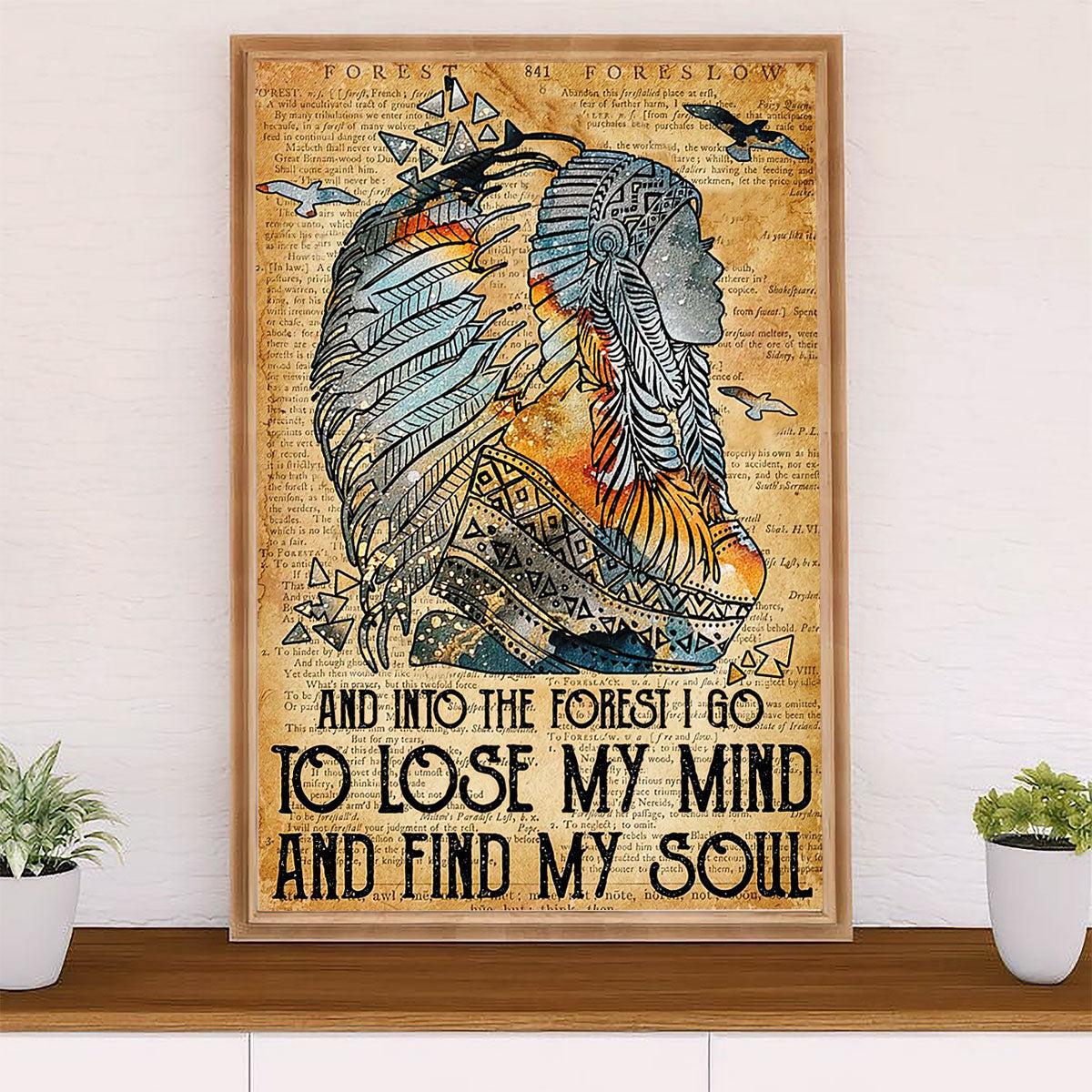 Native American Tribe Canvas Wall Art Prints | Lose My Mind | Gift for American Indians