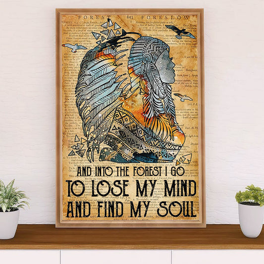 Native American Tribe Canvas Wall Art Prints | Lose My Mind | Gift for American Indians