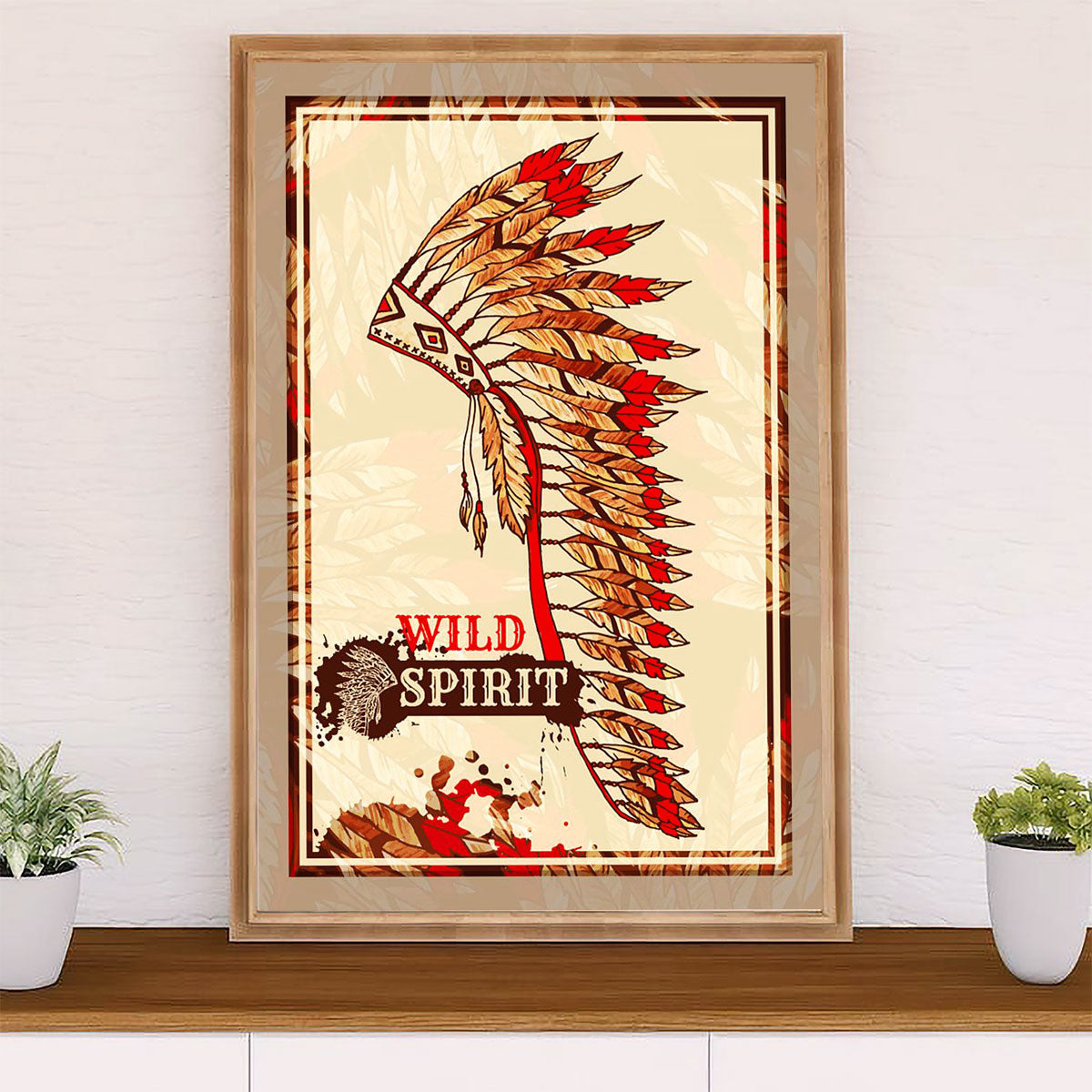 Native American Tribe Canvas Wall Art Prints | Wild Spirit | Gift for American Indians