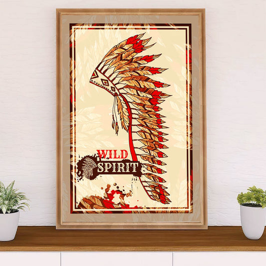 Native American Tribe Canvas Wall Art Prints | Wild Spirit | Gift for American Indians