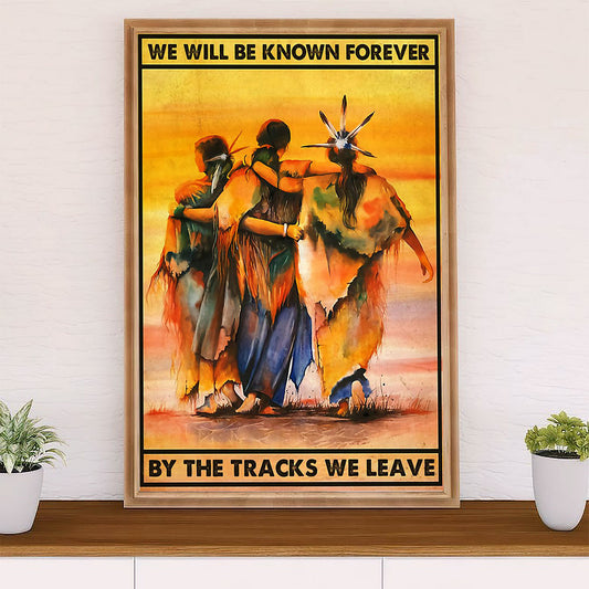 Native American Tribe Canvas Wall Art Prints | By The Tracks We Leave | Gift for American Indians
