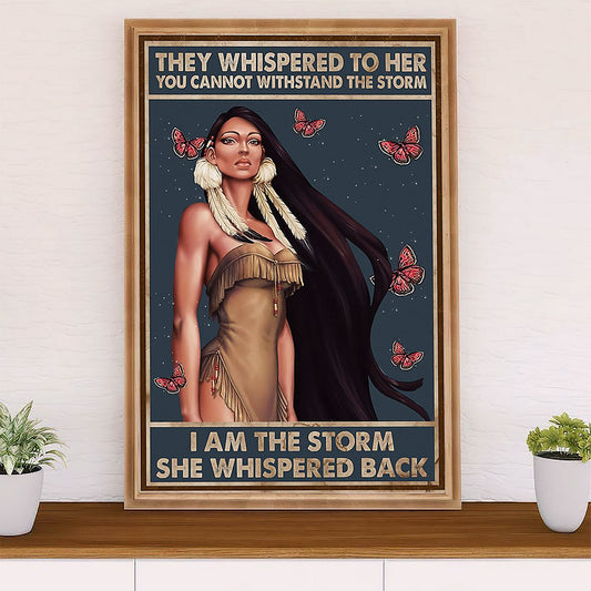 Native American Tribe Poster Prints | Native Woman | Wall Art Gift for American Indians