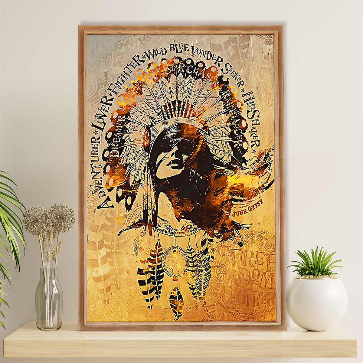 Native American Tribe Canvas Wall Art Prints | Adventurer | Gift for American Indians