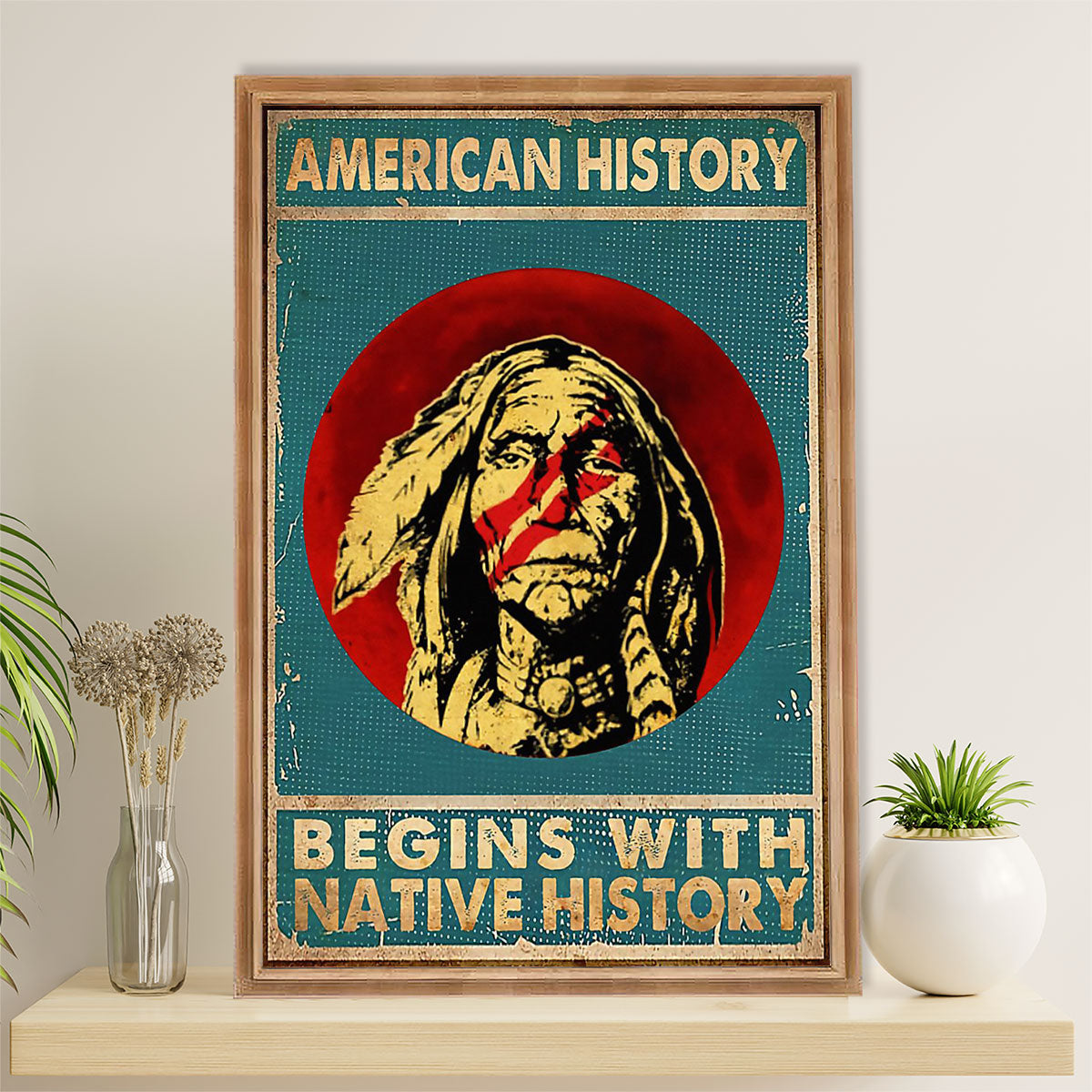 Native American Tribe Canvas Wall Art Prints | American History | Gift for American Indians