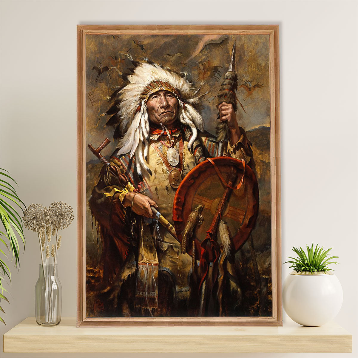 Native American Tribe Canvas Wall Art Prints | Painting | Gift for American Indians