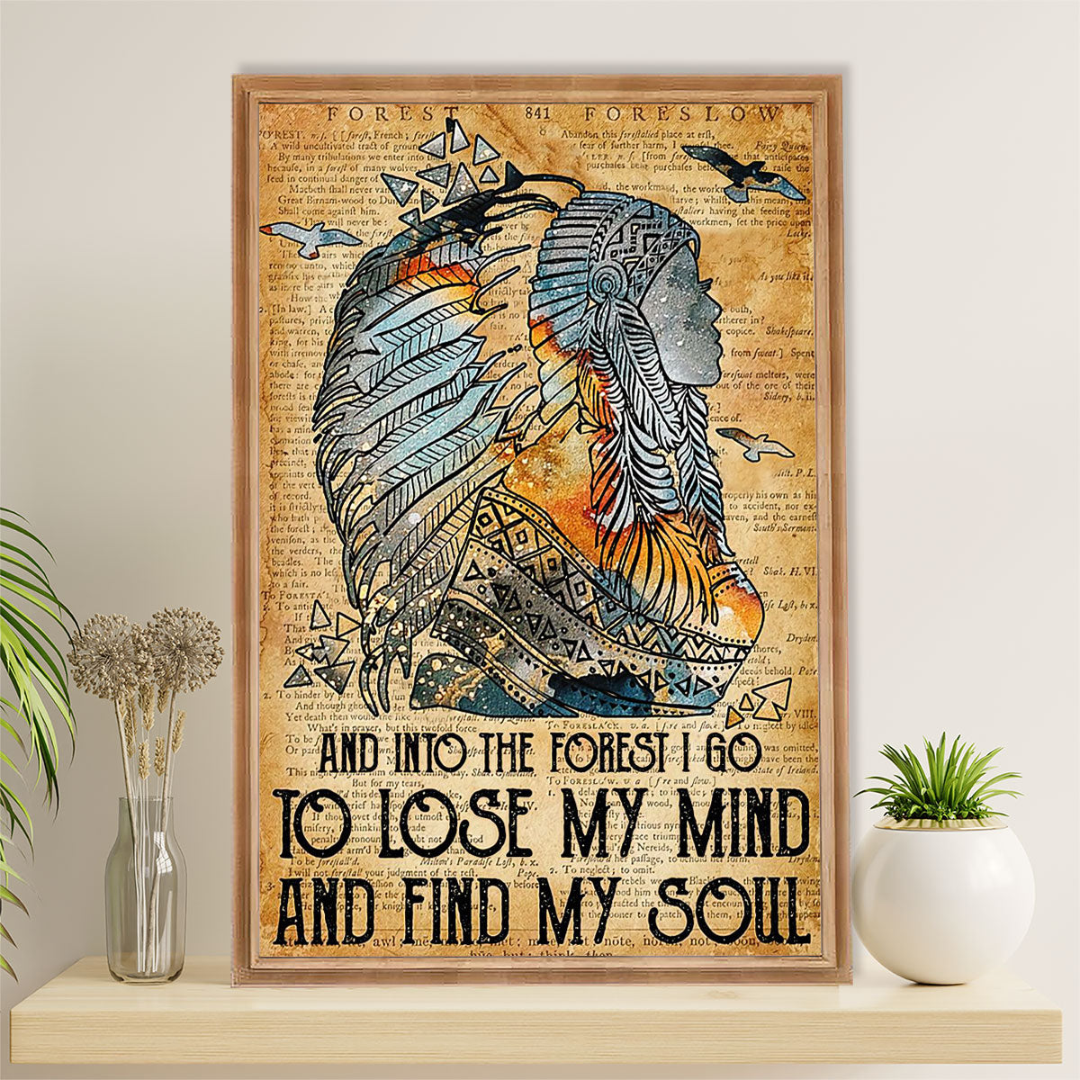 Native American Tribe Canvas Wall Art Prints | Lose My Mind | Gift for American Indians