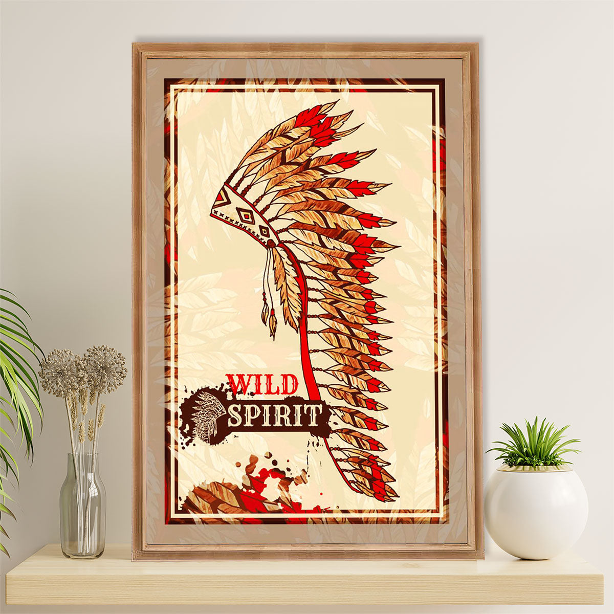 Native American Tribe Canvas Wall Art Prints | Wild Spirit | Gift for American Indians