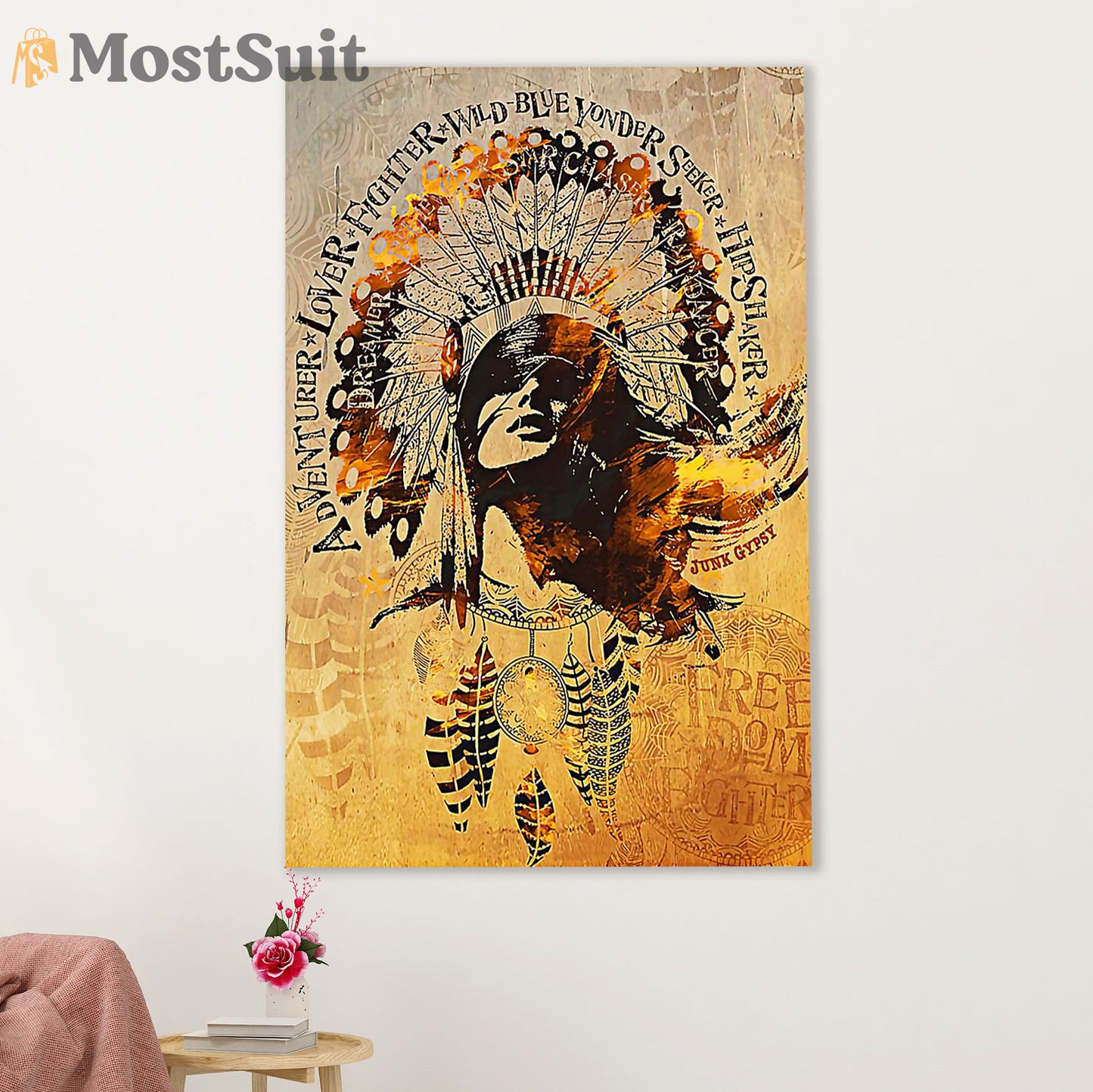 Native American Tribe Canvas Wall Art Prints | Adventurer | Gift for American Indians