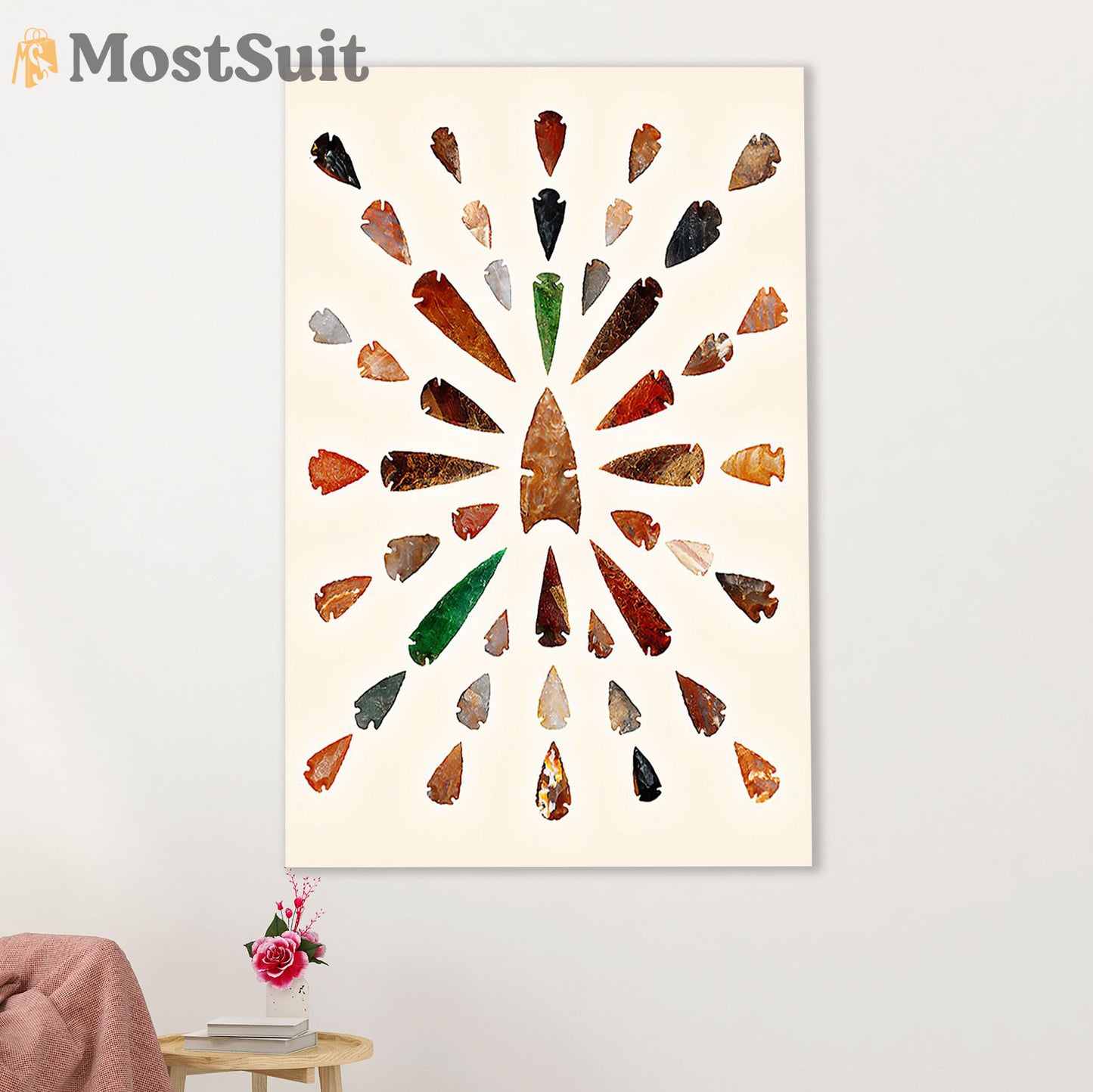 Native American Tribe Canvas Wall Art Prints | Arrowhead | Gift for American Indians