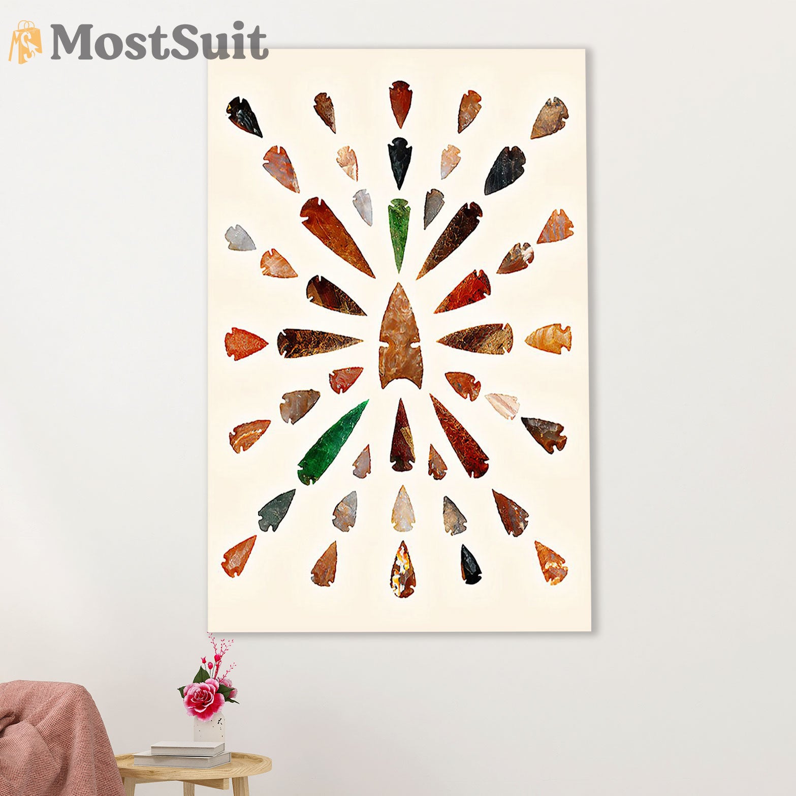 Native American Tribe Canvas Wall Art Prints | Arrowhead | Gift for American Indians