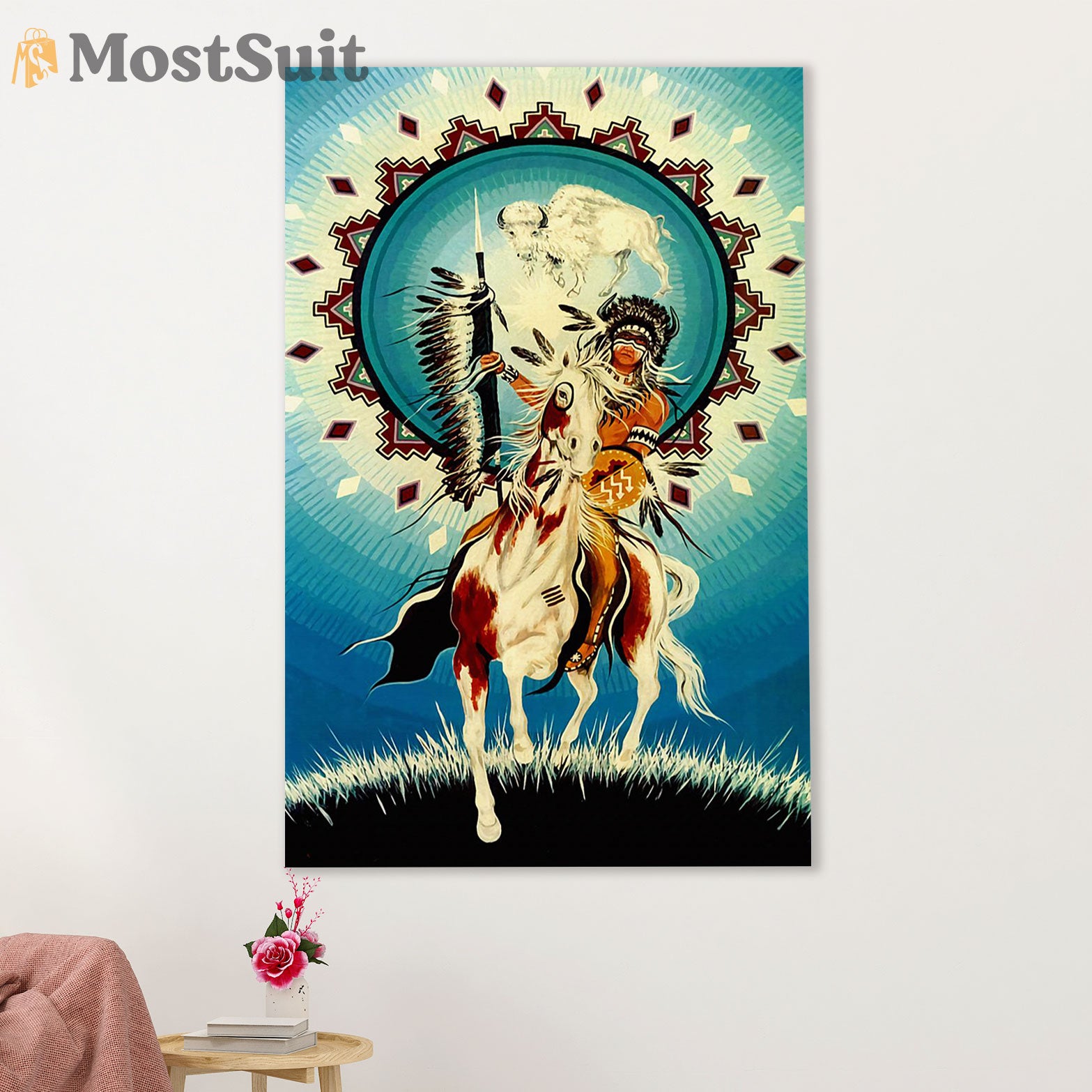 Native American Tribe Canvas Wall Art Prints | Art Horse | Gift for American Indians