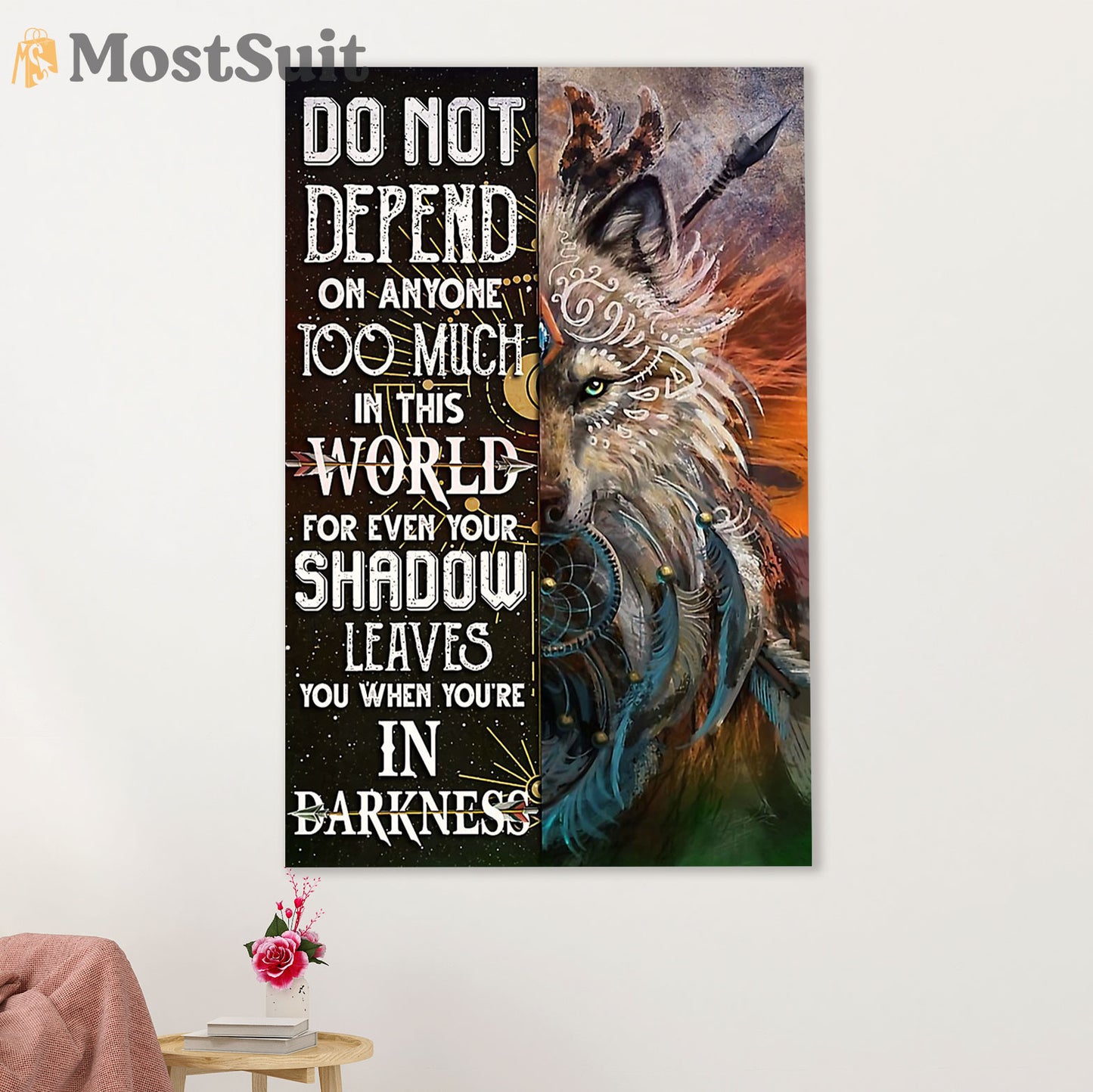 Native American Tribe Canvas Wall Art Prints | Do Not Depend | Gift for American Indians