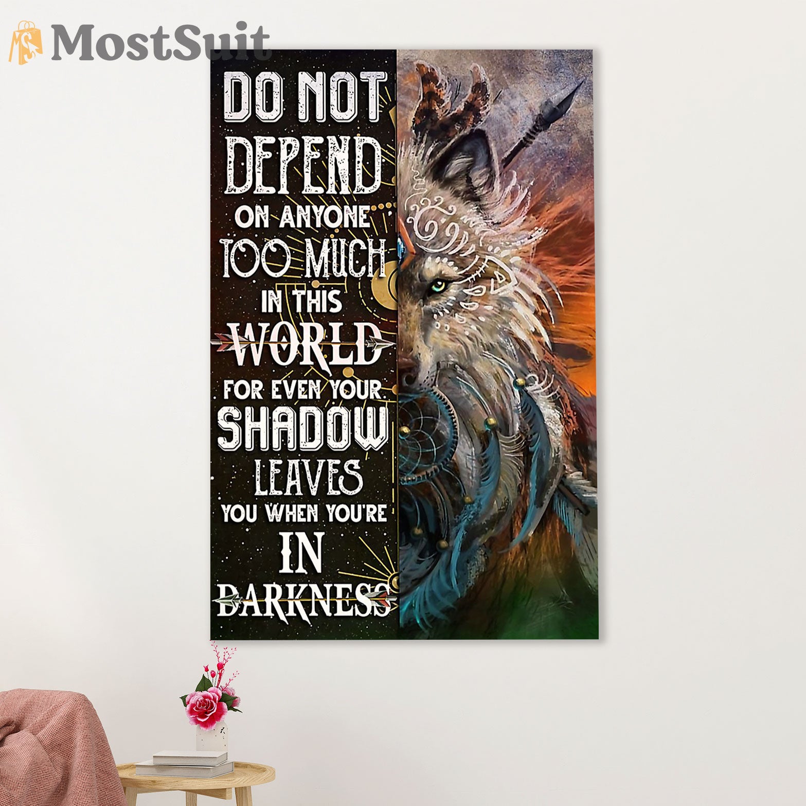 Native American Tribe Canvas Wall Art Prints | Do Not Depend | Gift for American Indians