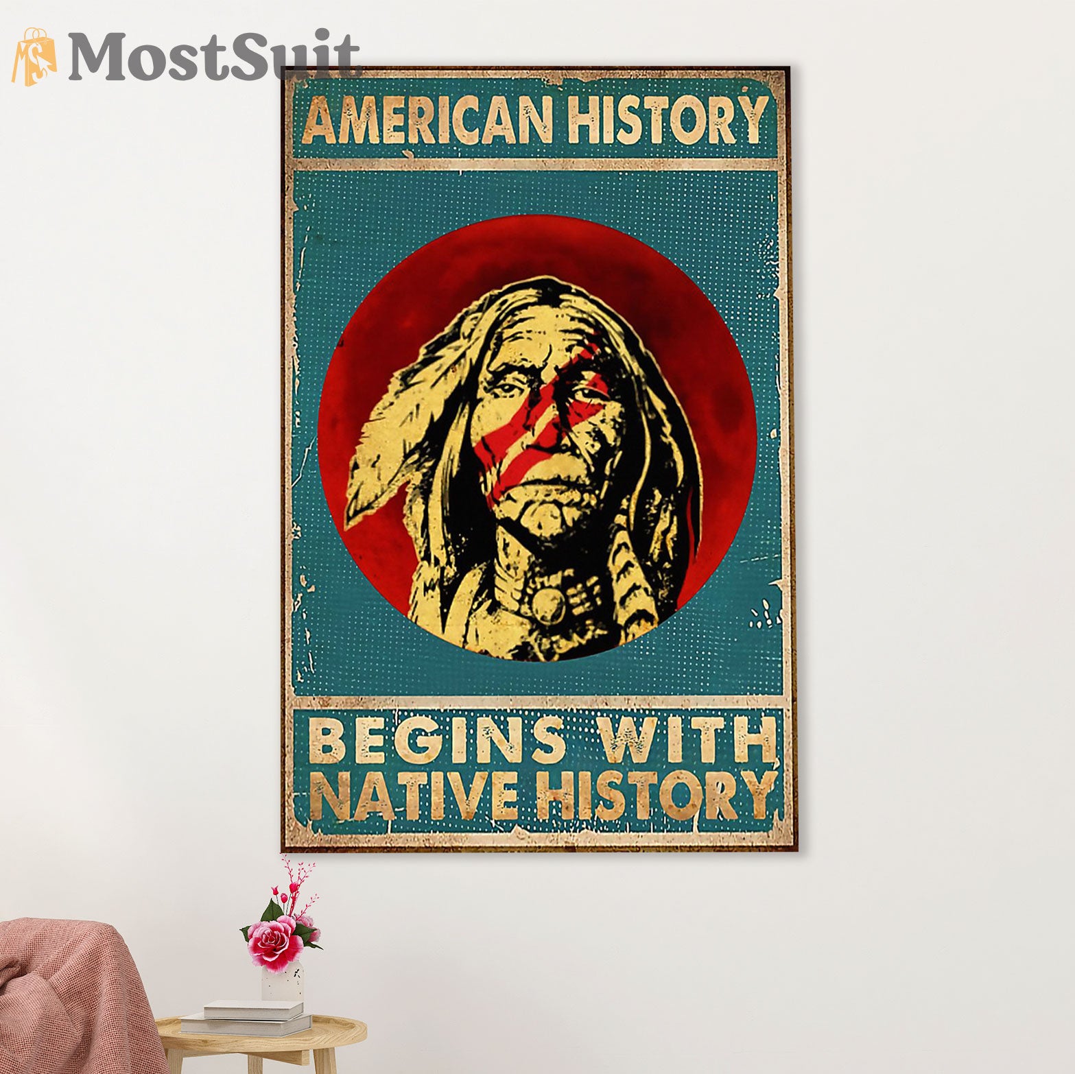 Native American Tribe Canvas Wall Art Prints | American History | Gift for American Indians