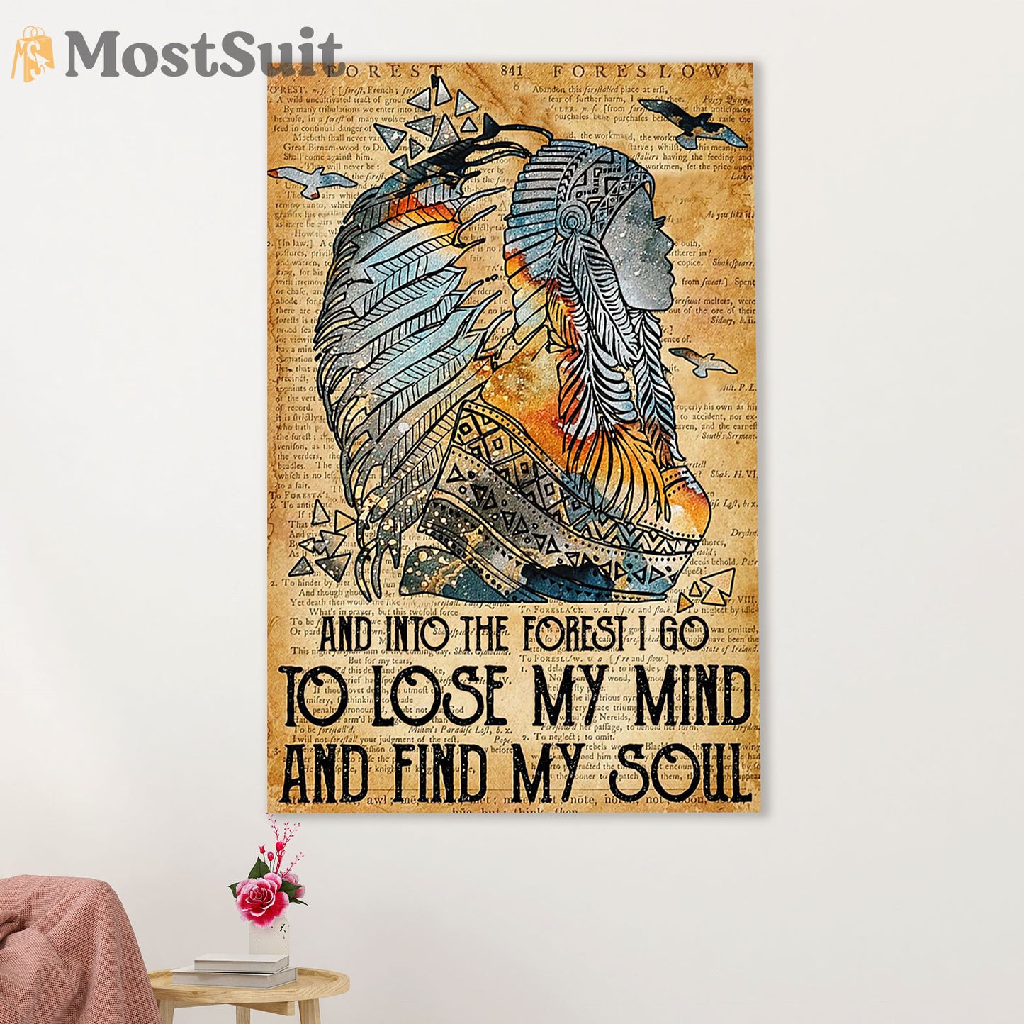 Native American Tribe Canvas Wall Art Prints | Lose My Mind | Gift for American Indians