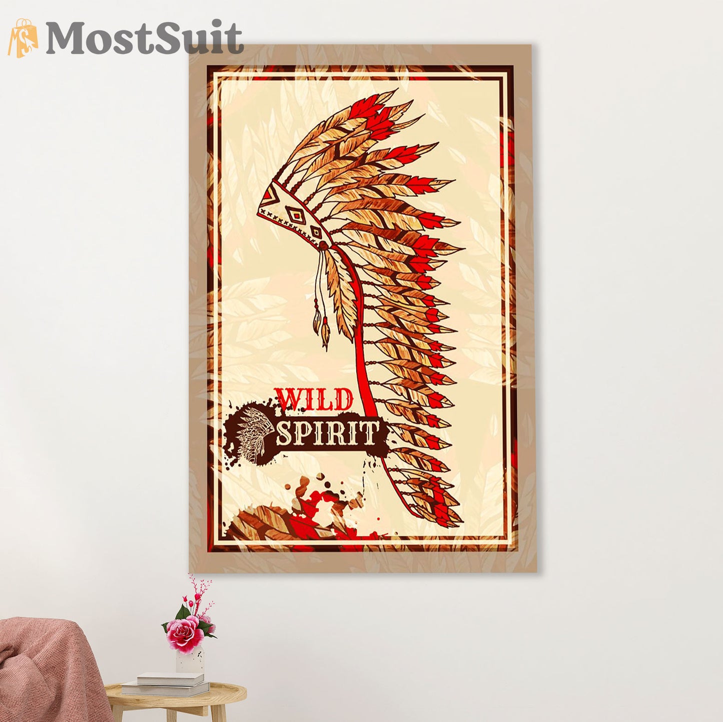 Native American Tribe Canvas Wall Art Prints | Wild Spirit | Gift for American Indians
