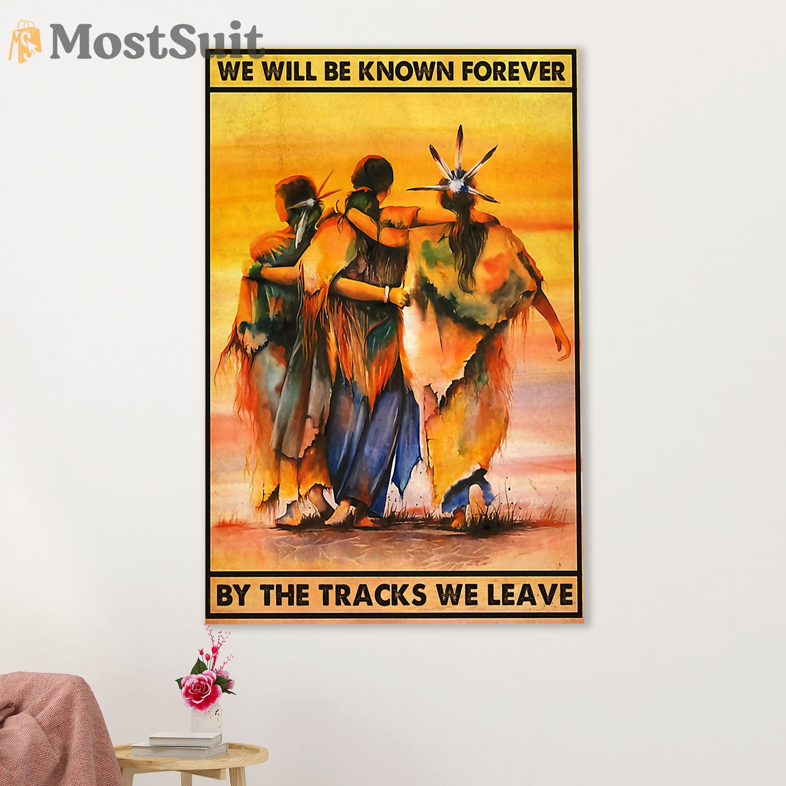 Native American Tribe Poster Prints | By The Tracks We Leave | Wall Art Gift for American Indians
