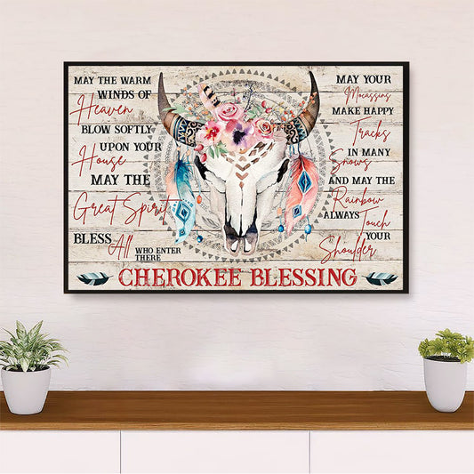 Native American Tribe Canvas Wall Art Prints | Native Buffalo |Gift for American Indians