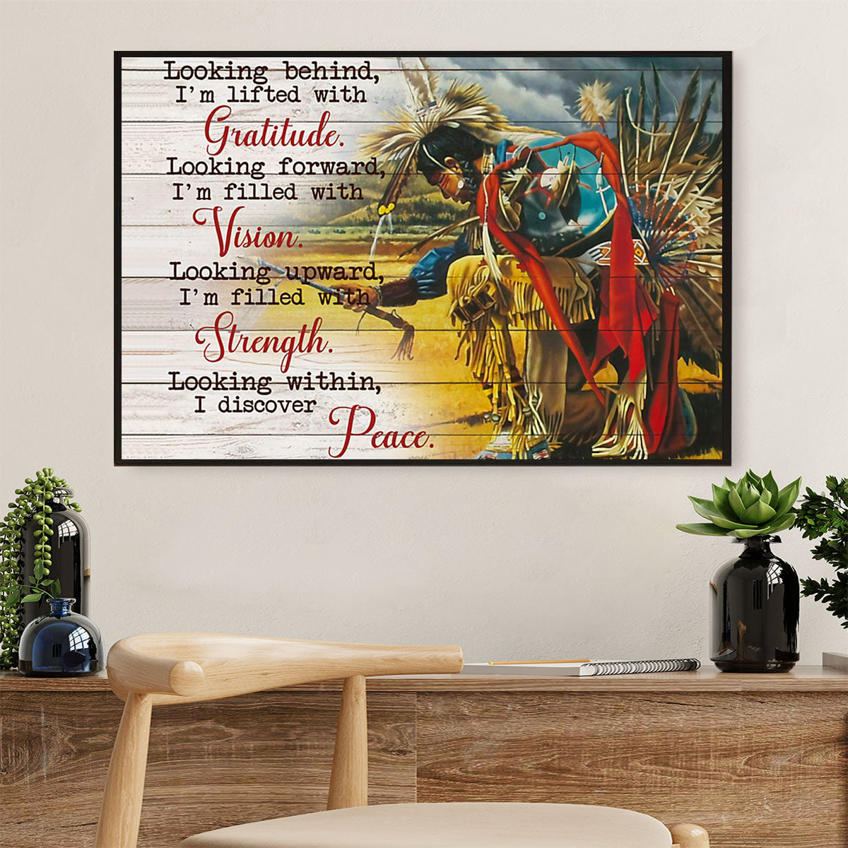 Native American Tribe Canvas Wall Art Prints | Native Man |Gift for American Indians