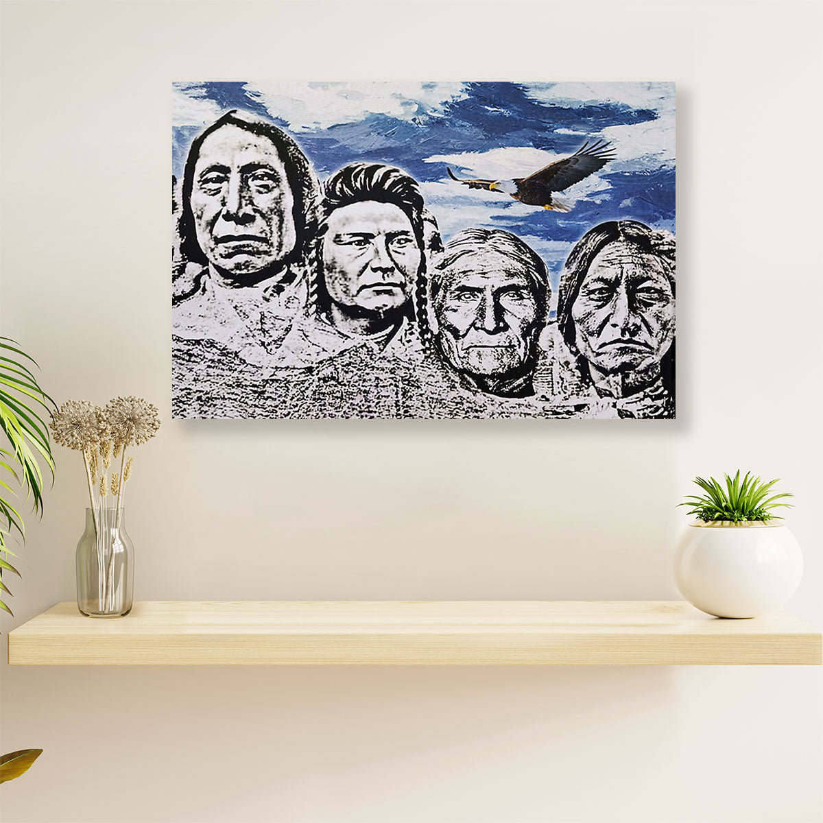Native American Tribe Canvas Wall Art Prints | Foundation Fathers |Gift for American Indians