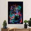 Cute Border Collie Dog Canvas Wall Art Prints | Digital Color Painting |  Gift for Merle Collie Lover